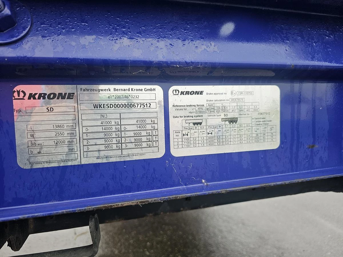 Krone SD - SAF DISC - ALU SIDEBOARDS- ALU RIMS - SLIDING ROOF 2015 image 7