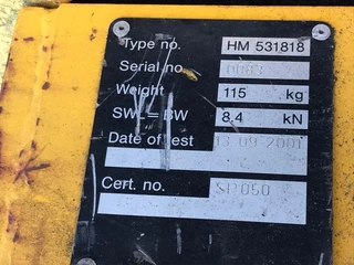 Diverse N/A 2001 - HM 531818 KRAAN HAAK MET KATROL imagen 2