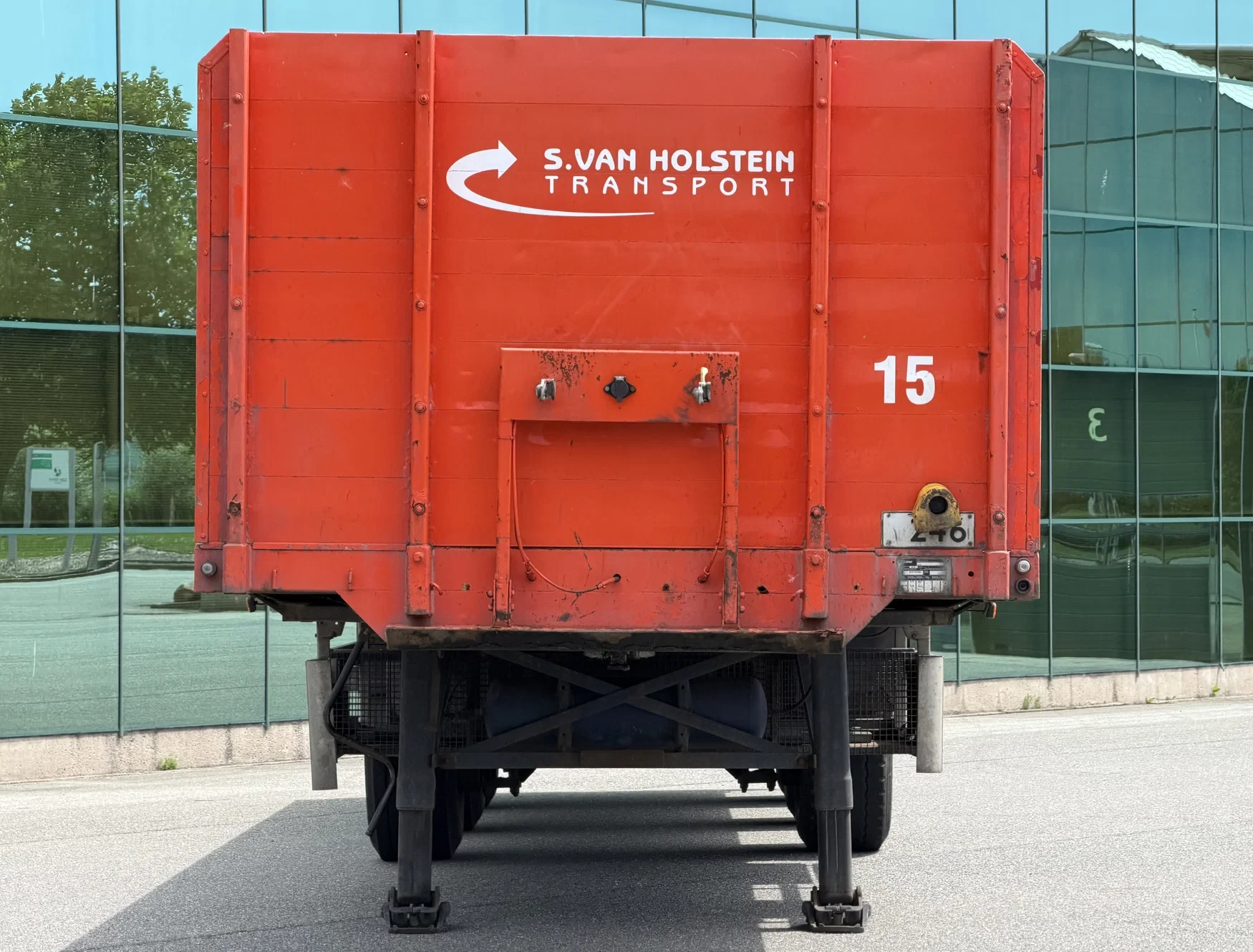 Floor 1981 - FLO-14-30-H DRUM BRAKES STEERING AXLE FLATBED HOLLAND-TRAILER afbeelding 7