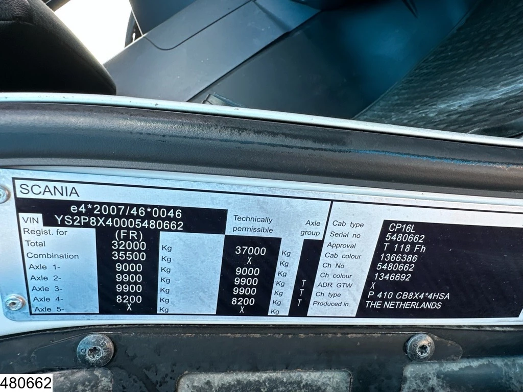 Scania P 2017 - 410 8x4, EURO 6, HIAB, Remote, Steeringaxle obrázek 19