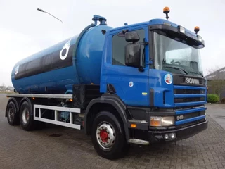 Scania P 1997 - P114-340 16000 LITER VACUUM TOILET TRUCK,MANUAL POMP te koop