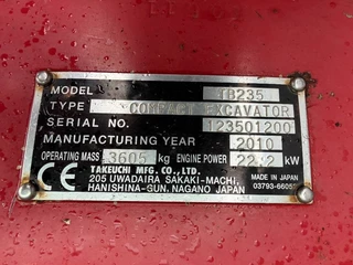Takeuchi N/A 2010 - TB235 image 19