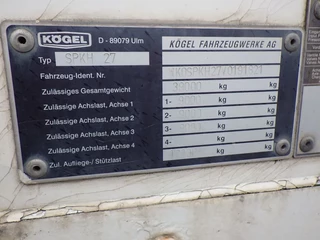 Kögel N/A 1997 - SPKH 27 - 3 As Oplegger Gesloten, OF-17-KB image 8