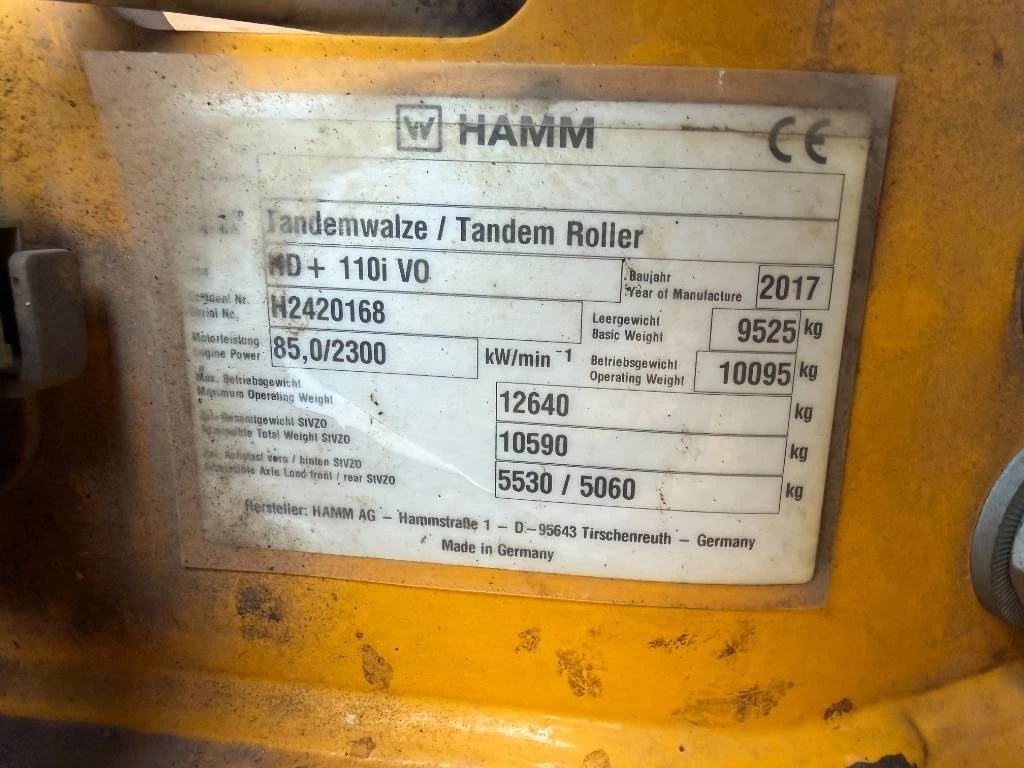 Hamm 2017 - HD+ 110I VO изображение 11
