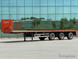 Floor 1981 - FLO-14-30-H DRUM BRAKES STEERING AXLE FLATBED HOLLAND-TRAILER te koop
