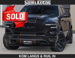 Dodge Ram Pick-Up 2023 - BEAST | LIMITED 5.7 V8 HEMI | €69950,- excl | HUD | STRIPING | BREDE WIELEN | BLACK ON BLACK | LUCHTVERING | BOM VOL | DC | afbeelding 2 miniatuur