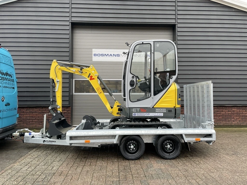 Neuson ET16 minigraver NIEUW + Vlemmix 2 asser €445 LEASE 2025 afbeelding 1