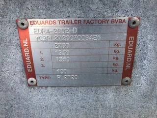 Eduard N/A 2007 - Autotransporter - Tandem As Aanhangwagen Zeil, WV-SF-25 obrazek 17