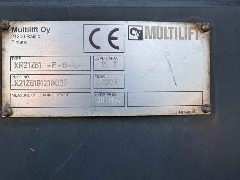 MULTILIFT 2009 - XR21Z61 -P-0-L afbeelding 9