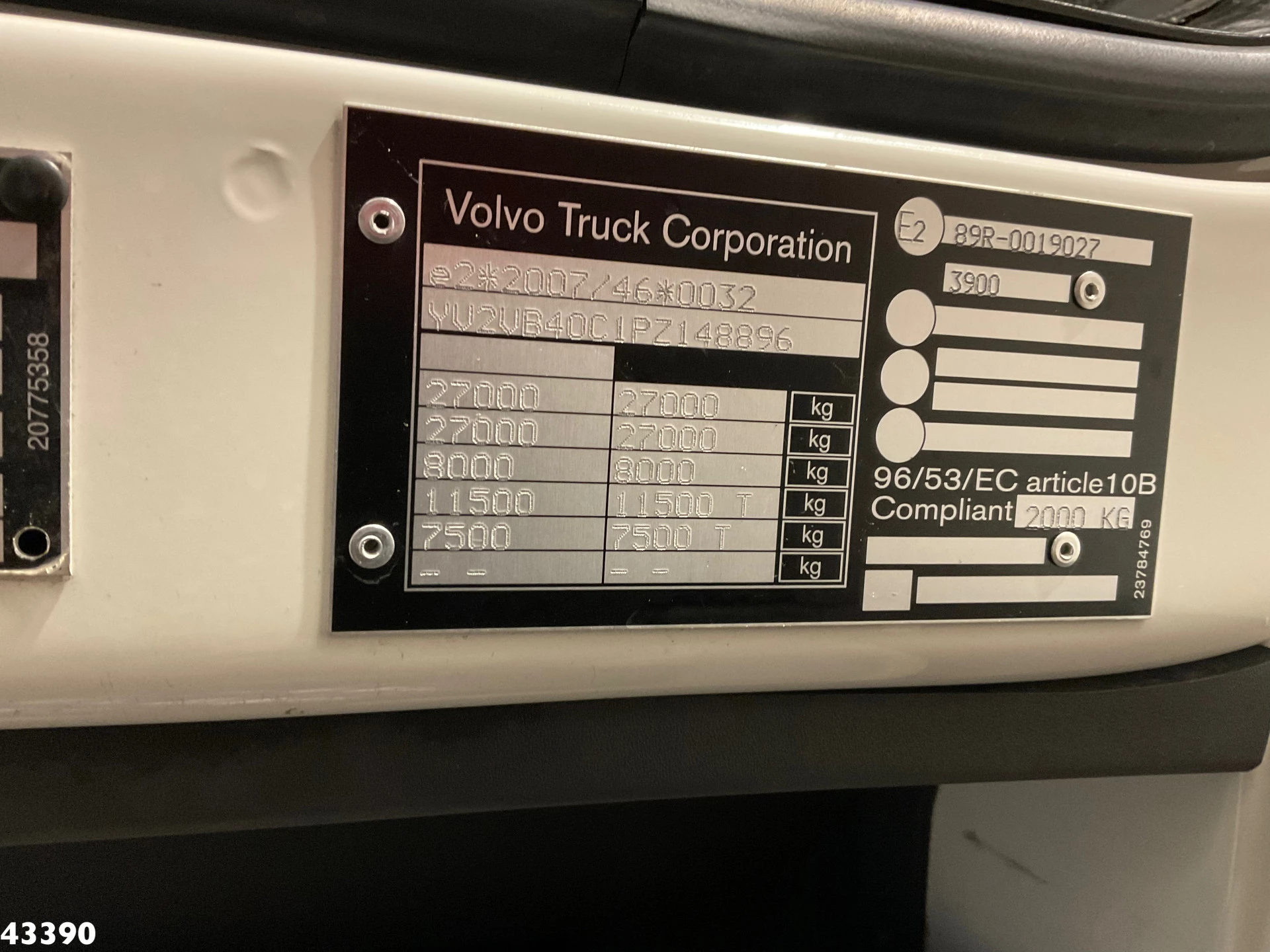 Volvo FE Electric Terberg RosRoca 20m³ FULL ELECTRIC Welvaarts Weighing system 2024 obrázek 25