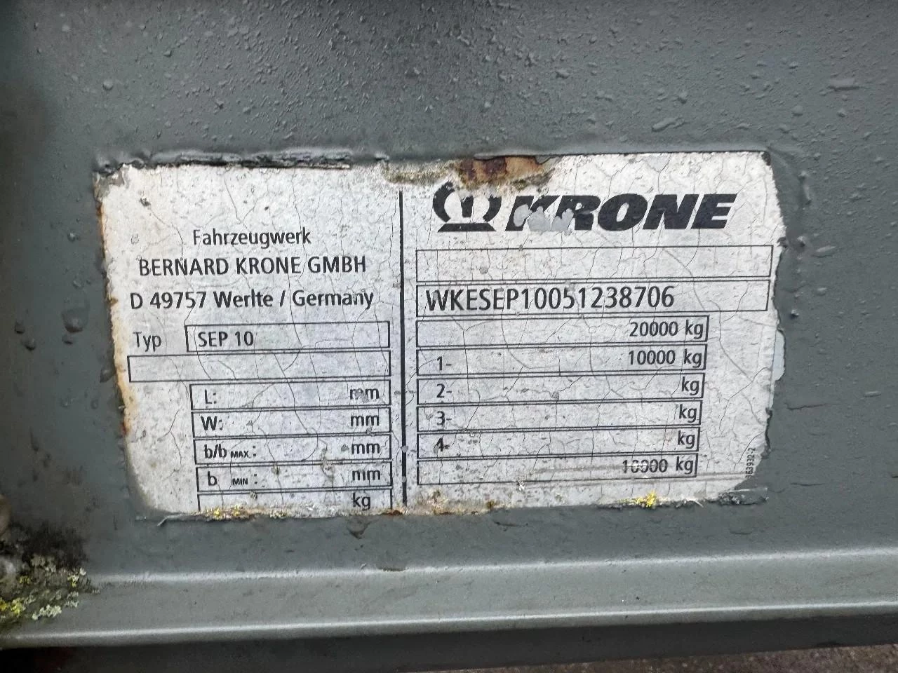 Krone 1 AXLE 2005 Bild 8
