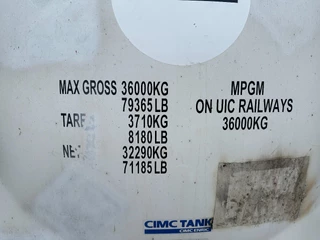 CIMC N/A 2017 - FOOD 20FT ISO / 25.910L-1-COMP. / L4BN / UN Portable / T11 / 5Y - + CSC test: 09-2027 zdjecie 13