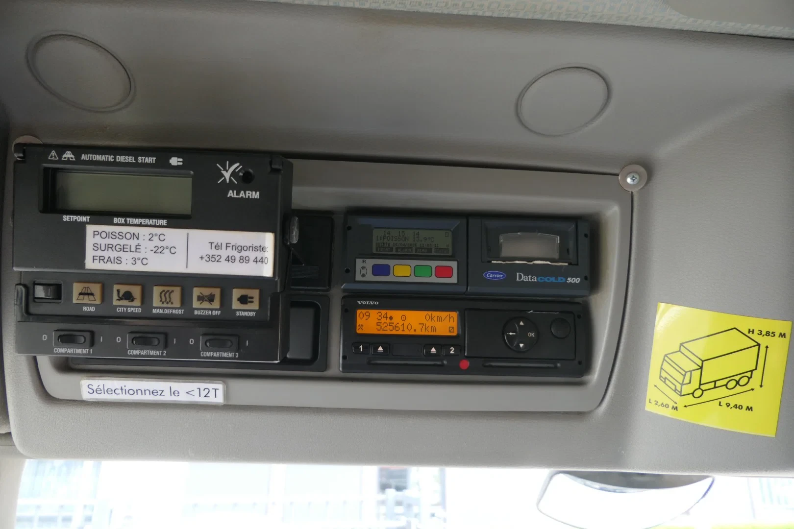 Volvo 240 2014 - FL | Carrier SUPRA 950Mt / Bi-temp | 3 Compartments | 525610Km | 2014 | 12Ton | 6 Cylinder | Dhollandia 1500Kg | TUV/MOT/APK 08-2026 | Luxembourg Truck Bild 44