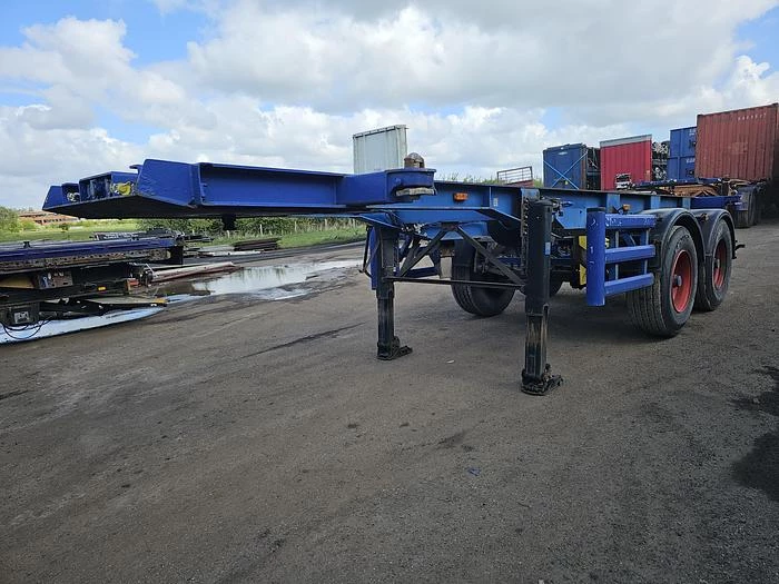 Renders 2 axle 20 ft container chassis steel springs bpw drum heavy duty 1996 image 6