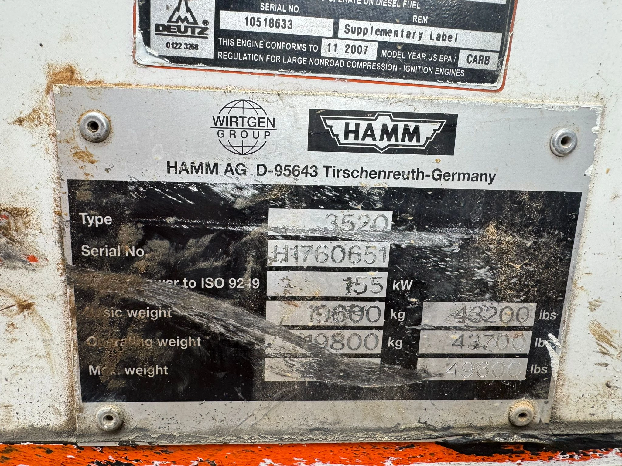 Hamm 3520 2007 изображение 26