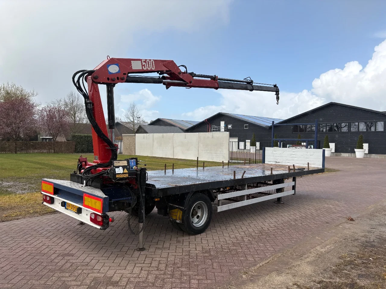 VERHAGEN MV 7000 BE 2004 - Be oplegger 8 TON met HMF kraan afbeelding 5