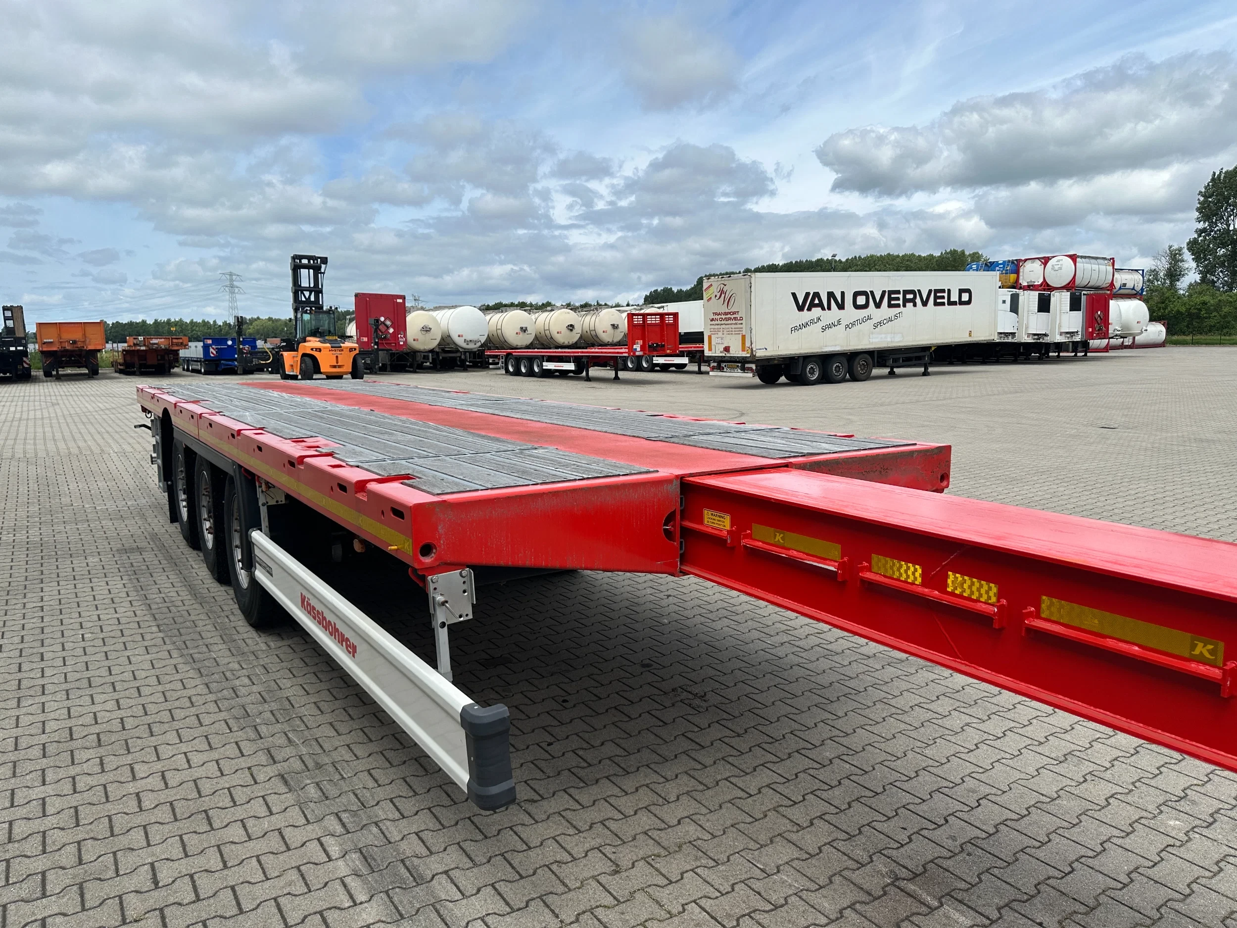 KAESSBOHRER 2026 - new and unused Heavy-Duty flatbed / 690cm extendable / steering axle / discbrakes / NL-trailer / APK: 04-2027 imagen 32
