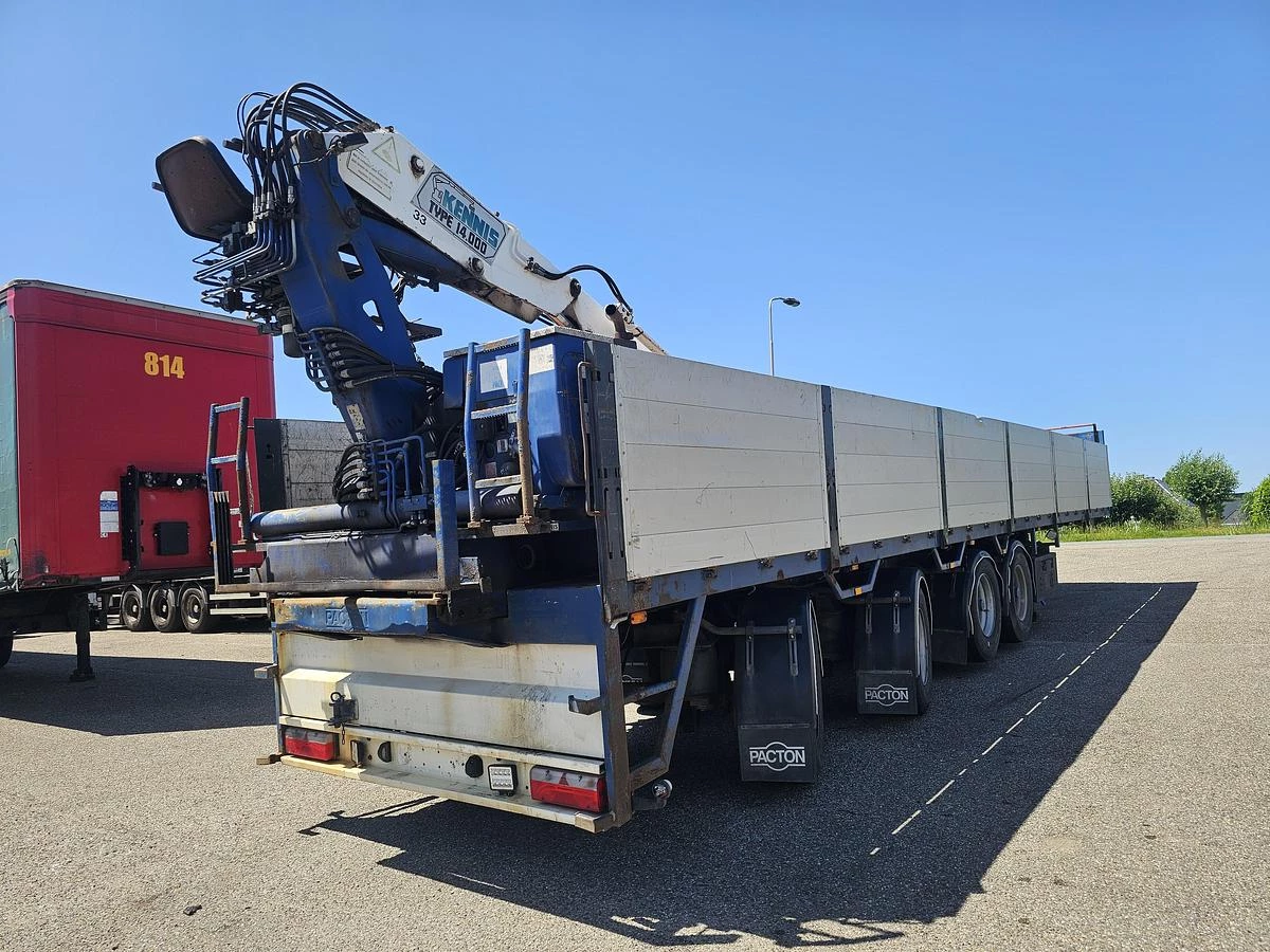 Pacton t4-001 / 4 AXLE TRAILER /2 LIFT AXLES /2 STEERING AXLES/ INCL CRANE KENNIS 14 TON MOVEBAL. 2004 Bild 2