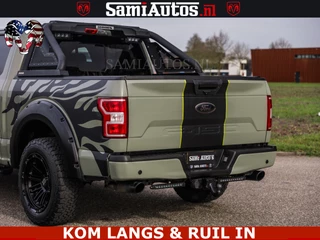 Dodge Ram Pick-Up 2018 - FORD F150 5.0 V8 4X4 | MAT OLIVE GREEN | BIJTELLING VRIJ | ZEER DIK | CAMERA | 3500KG | PANORAMA | LEDER | GO RHINO ROLLBAR | immagine 9