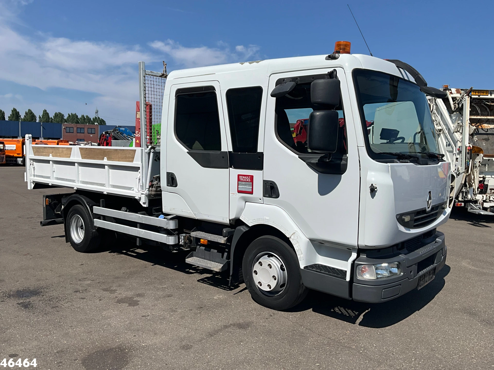 Renault Midlum 180 Kipper HMF laadkraan Just 135.435 km! 2012 afbeelding 7
