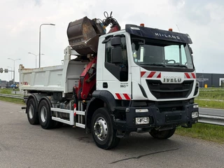 Iveco Trakker 2018 - 360 6x4 Tipper with HMF 1643Z2 Crane image 2
