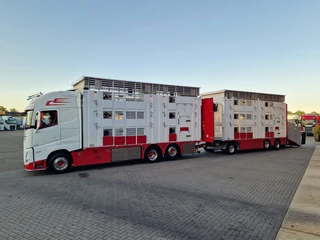 Volvo FH 2022 - 13.500 XL 6x2 - Pezzaioli livestock 3 deck + Trailer - Water & Ventilation - 53.7 + 52.2M2 - Like new image 3 thumbnail