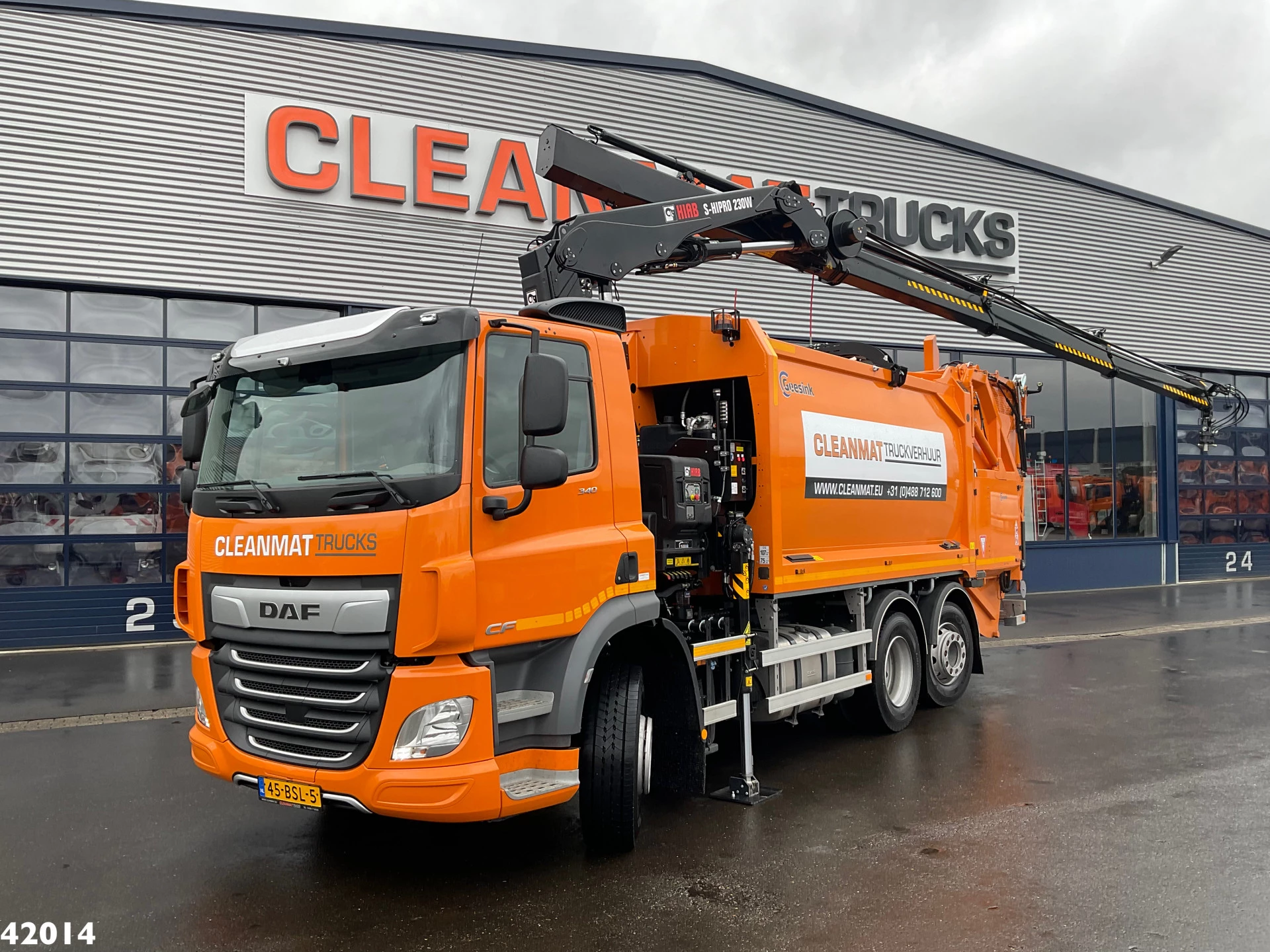 DAF FAN CF 340 Hiab 23 ton/meter laadkraan Welvaarts weighing system 2022 image 1