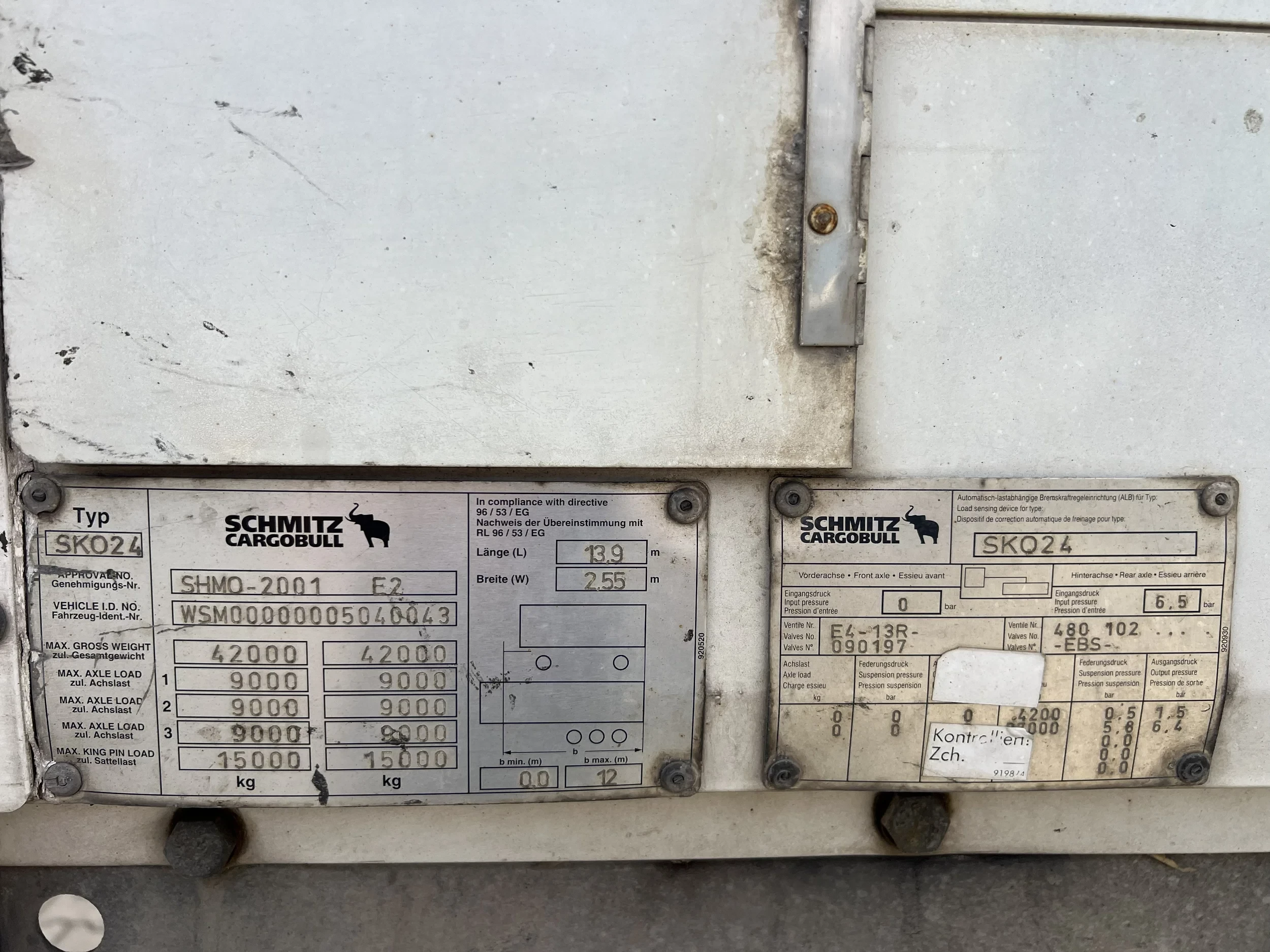 Schmitz Cargobull SKO 24 2008 - SKO24 / SAF DISC / 2x LIFTAXLE / GALVANIZED / NL-TRAILER afbeelding 17