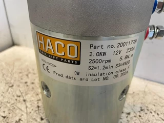 Diverse N/A - 2001177H HACO TAIL LIFT MOTOR 2.0KW 12V 235A (NEW) image 2
