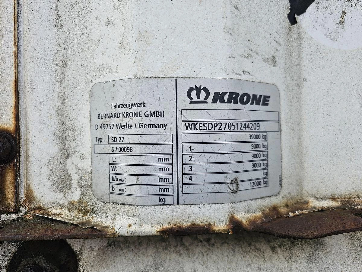 Krone SD 27 | BPW DRUM 2005 obrázek 5