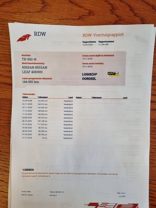 Nissan Leaf 2018 - Tekna 40 kWh soh 87%, camera. image 15