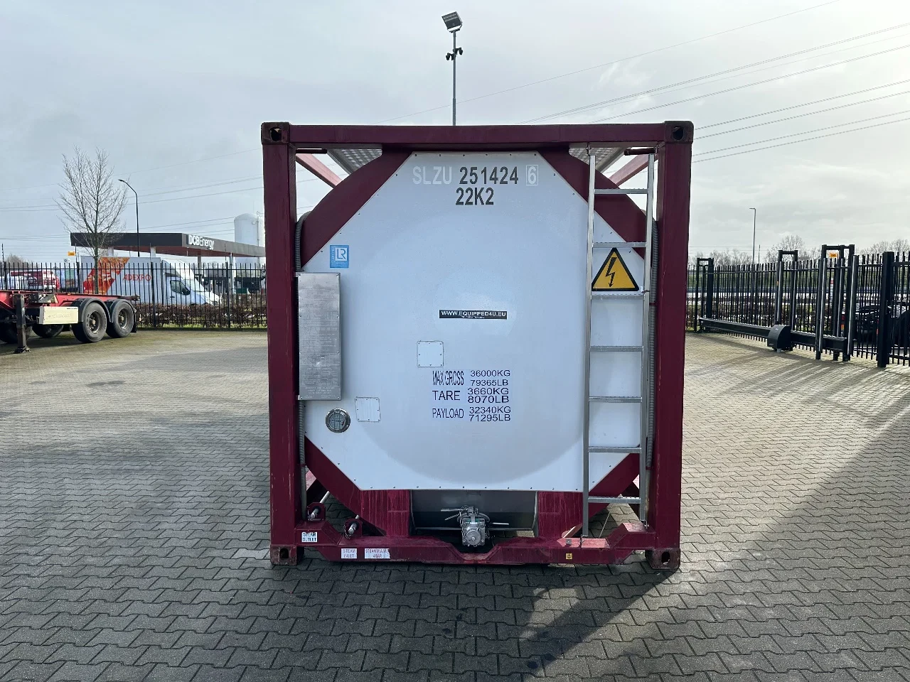 CIMC tankcontainers 2017 - 20FT ISO / 25.010L / L4BN / 22K2 / T11 / steam heating / bottom discharge / 2.5Y-TEST/CSC: 07/2027 afbeelding 6