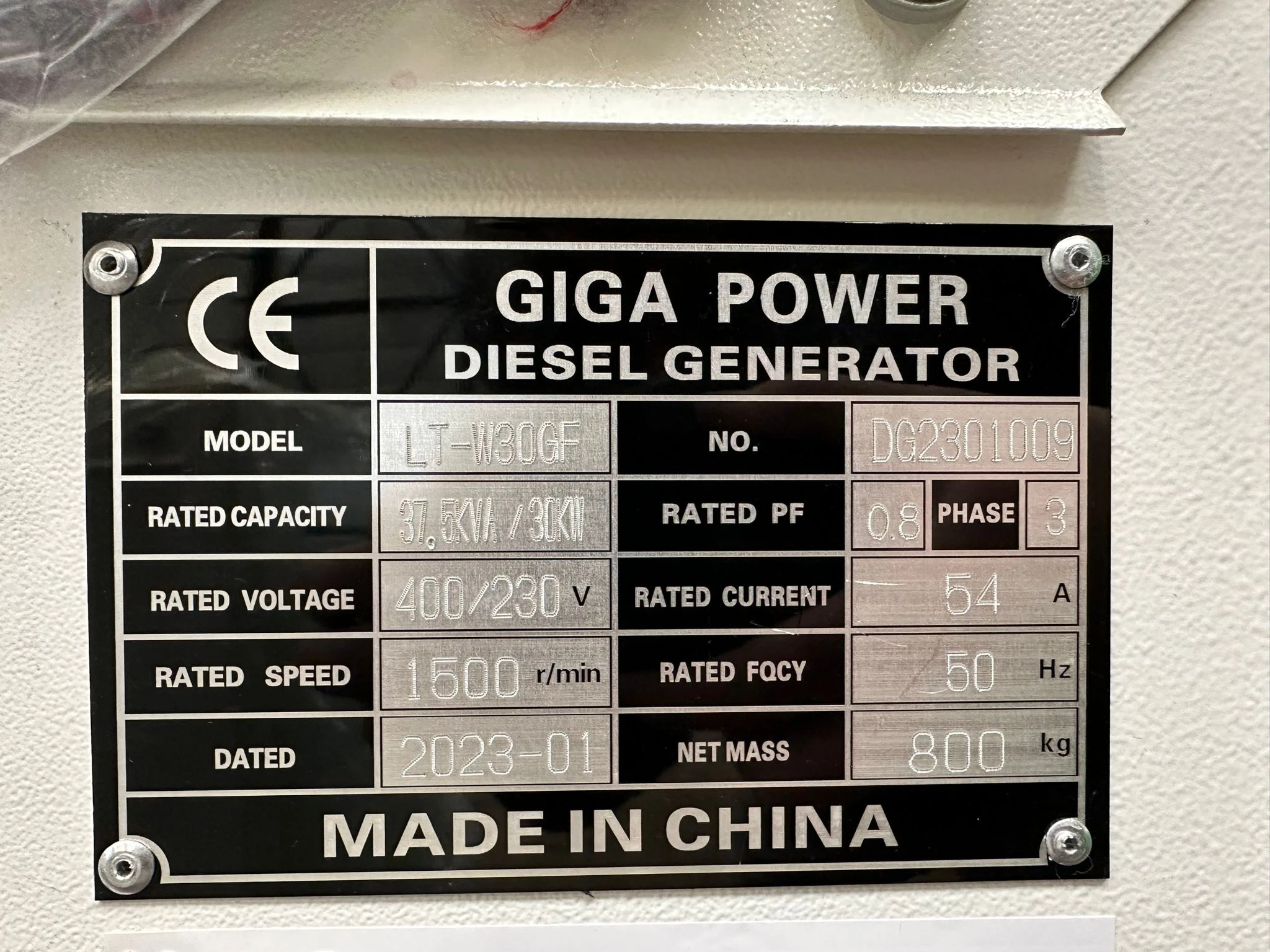 Giga power LT-W30GF 37.5 kVA silent generator 2023 obrázek 18