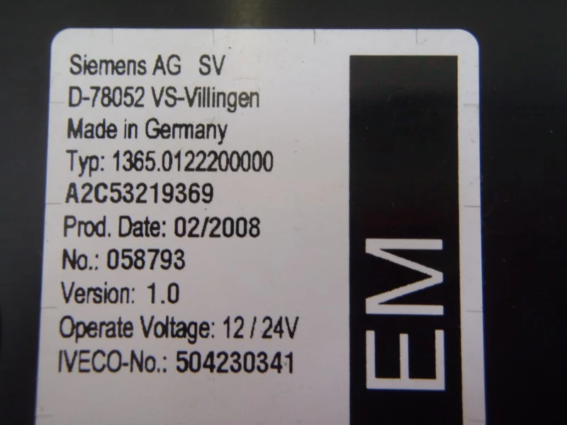Iveco 2008 - 504230341 EM CONTROL UNIT Bild 3