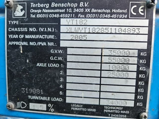 Terberg YT 182 2005 - 4x2 Nederlandse registratie Naafreductie afbeelding 16