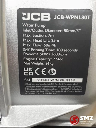 JCB N/A - Vuilwaterpomp WPNL80T JCB obrazek 5