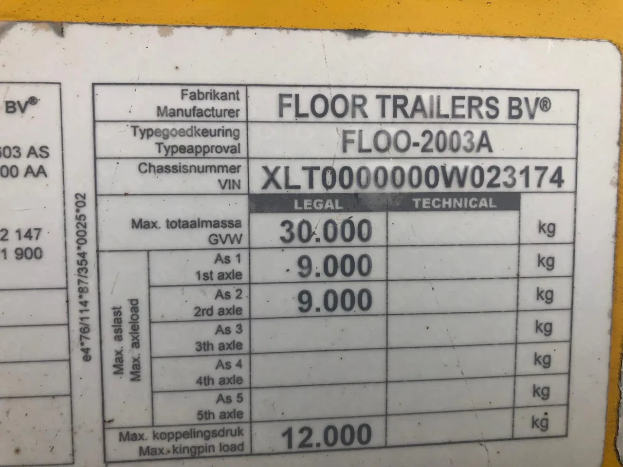 Floor 2009 - FLO-12-18K1 2 As Oplegger Gesloten, OK-77-VJ изображение 14