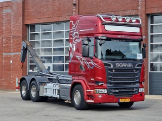 Scania R 2015 - R730 Topline 6x4 - 25t Mobas hooklift - Retarder - Full air te koop