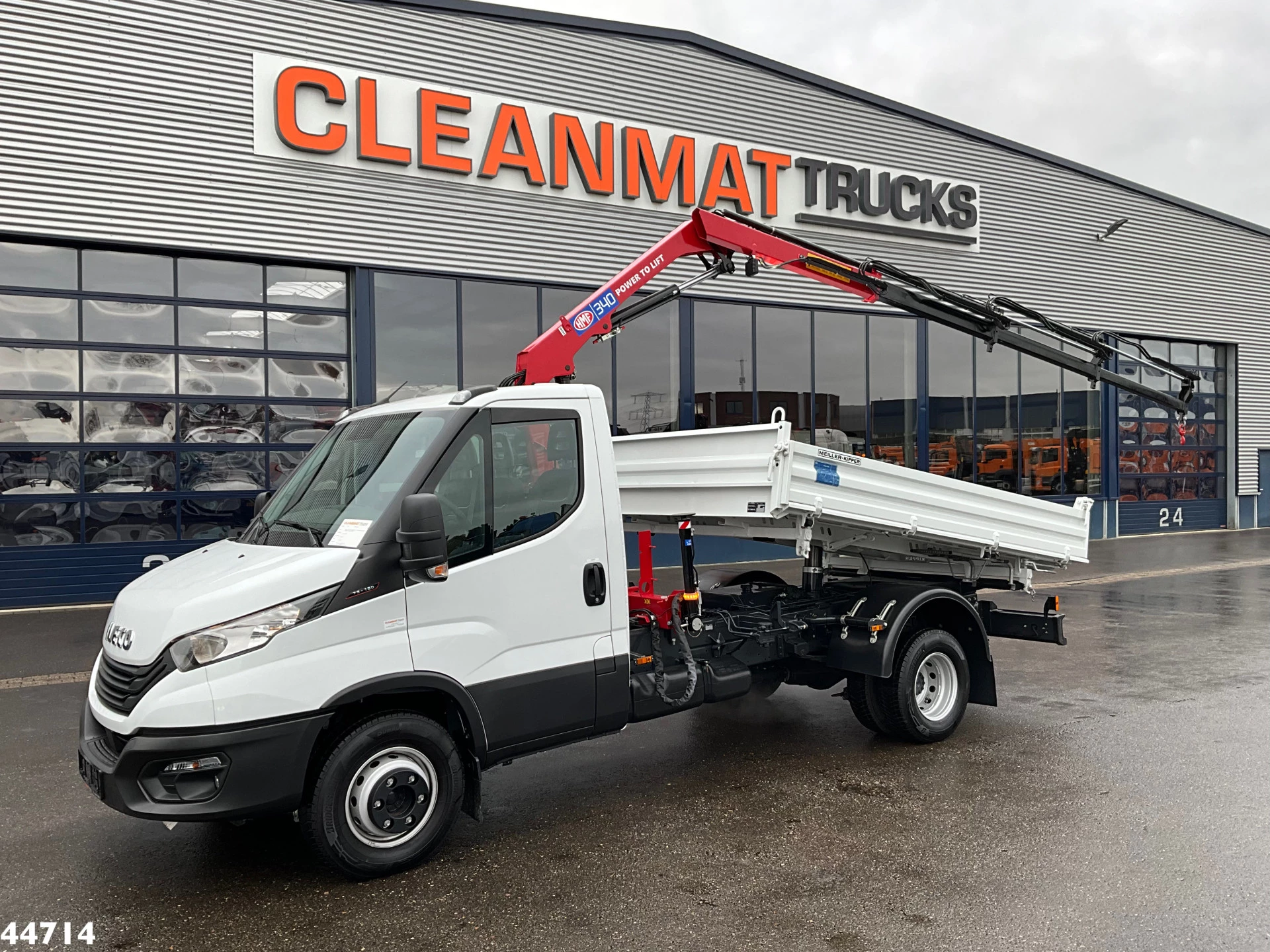 Iveco Daily 2024 - 72C18 HMF laadkraan 3,4 Tonmeter laadkraan + Meiller 3-zijdige kipper New & Unused!! afbeelding 1