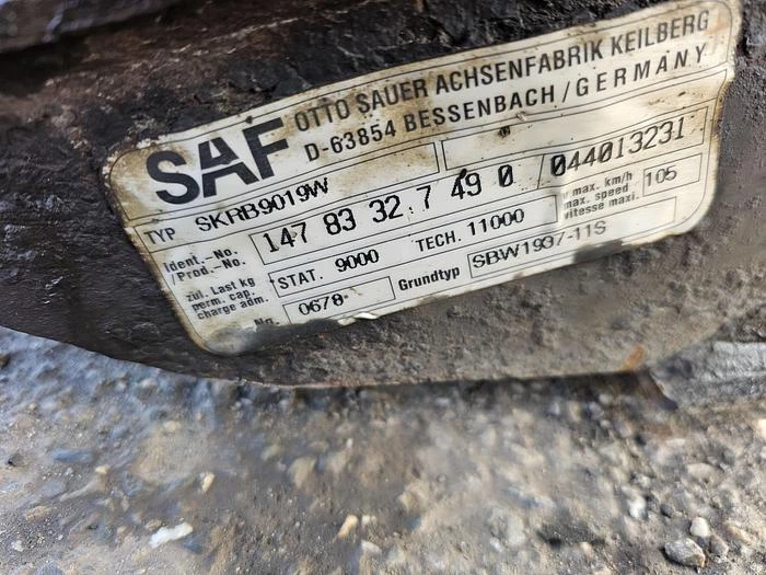 SAF SKRB9019W| TRAILER AXLE 9 TON | DISC. 2010 obrázek 7