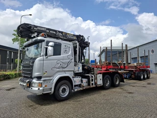 Scania R 2016 - R580 V8 / LOGGING TRUCK / 6X4 / RETARDER / 2XBIG AXLE / PALFINGER EPSILON S270L83 / 20METER / 431534 KM / DIEBOLT 3AXLE TRAILER / AUTOMATIC / EURO-6 / 2016 imagem 2