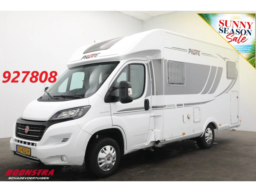 Fiat Ducato 2017 - Pilote P 656 C Essentiel 2.3 MJ Solar Luifel Fietsendrager Single Beds Hefbed AHK image 1