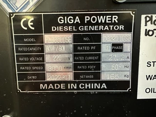 Giga power PLD8500SE 8KVA silent set 2022 - N/A image 10