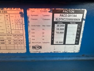 Pacton N/A 2005 - 20FT / BPW / ADR (EXII/ EXIII/FL/AT) / NL-CHASSIS obrazek 22
