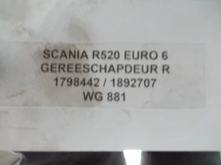 Scania - R520 1798442/1892707 GEREEDSCHAPDEUR R EURO 6 afbeelding 3 miniatuur