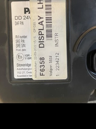 DAF N/A 2023 - 2234212 DIGITAAL DISPLAY  CF-PX7/XD/XF/XG immagine 3