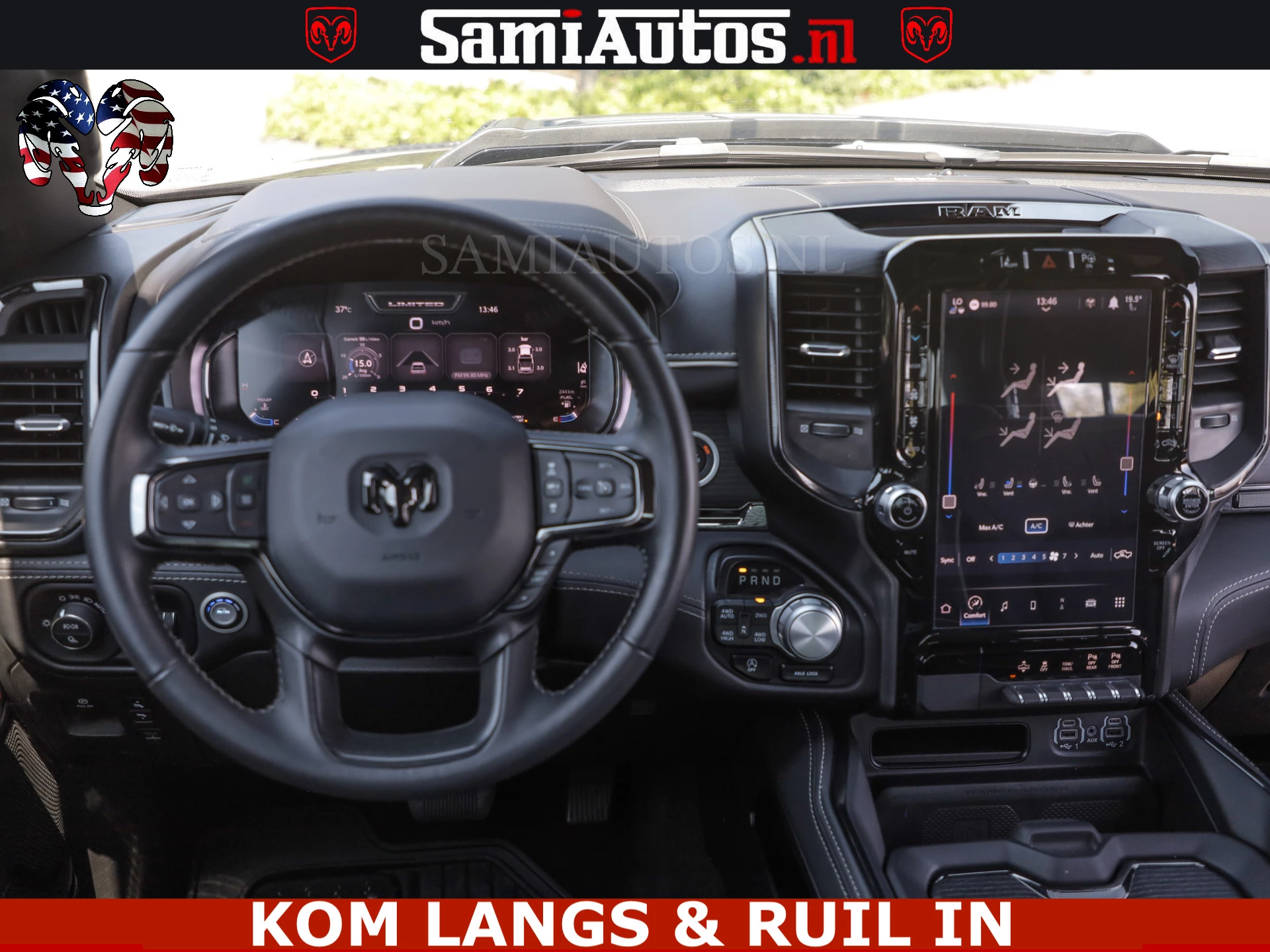Dodge Ram Pick-Up 2024 - LIMITED HULK | 5.7 V8 402PK HEMI | RAM VOL | HUD | LUCHTVERING | PANO | MWK KLEP | DC | 5 PERS | afbeelding 82