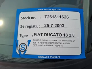Fiat Ducato 2003 - 18 2.8 / NL VAN / TUV:17-08-2026 / ONLY:114840 KM / CRANE AMCO 602T / !!!MARGE!!! / DOUBLE CABINE / MANUAL / EURO-3 / 2003 immagine 32