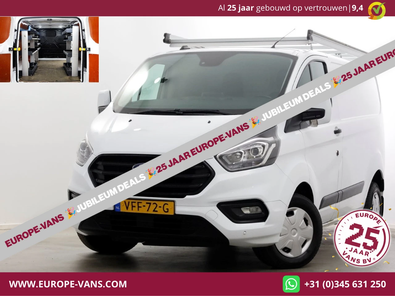 Ford Transit Custom 2020 - 280 2.0 TDCI L1H1 Trend Airco/Inrichting/Imperiaal 01-2020 afbeelding 1