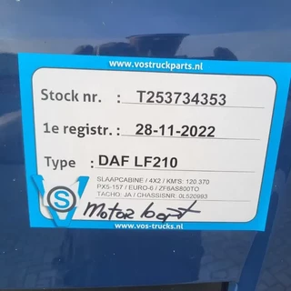 DAF LF210 2022 - / ENGINE RUNNING / ONLY:120371 KM / PLATFORM:1000 KG / LWDS / AIRCO / AUTOMATIC / EURO-6 / 2022 bild 29